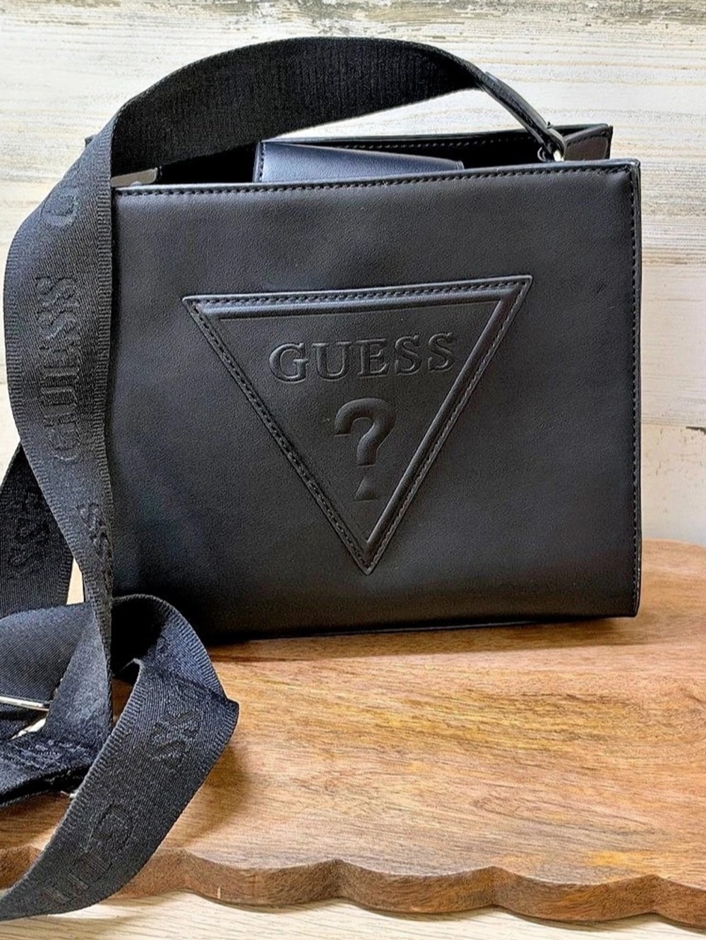 GUESS Black Logo Crossbody Bag